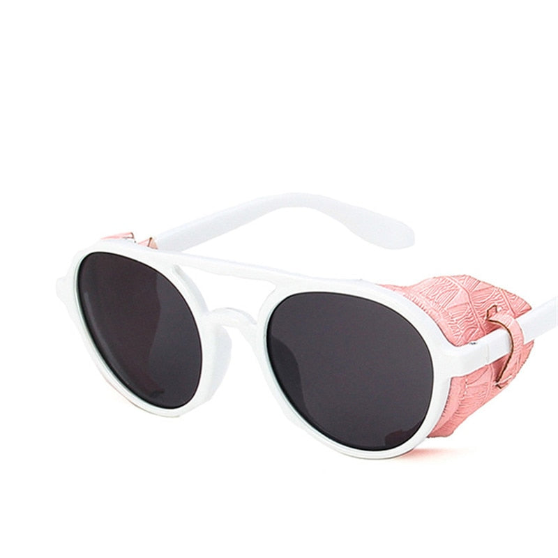 LeonLion Luxus Schwarz Matt Rund Herren Sonnenbrille Markenbrille Retro