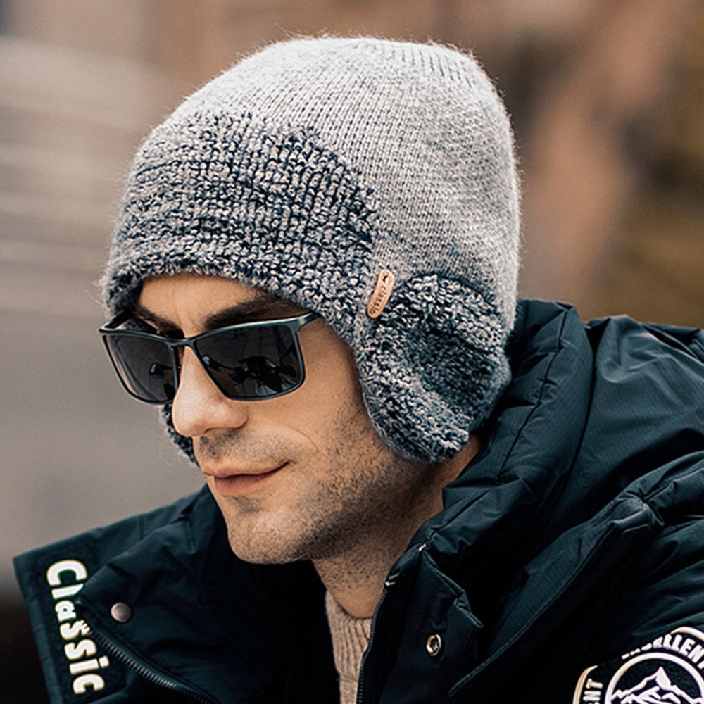Warme Herren Frauen Wintermütze Fleece Mütze Strickmütze Kappe Hut Unisex Cap