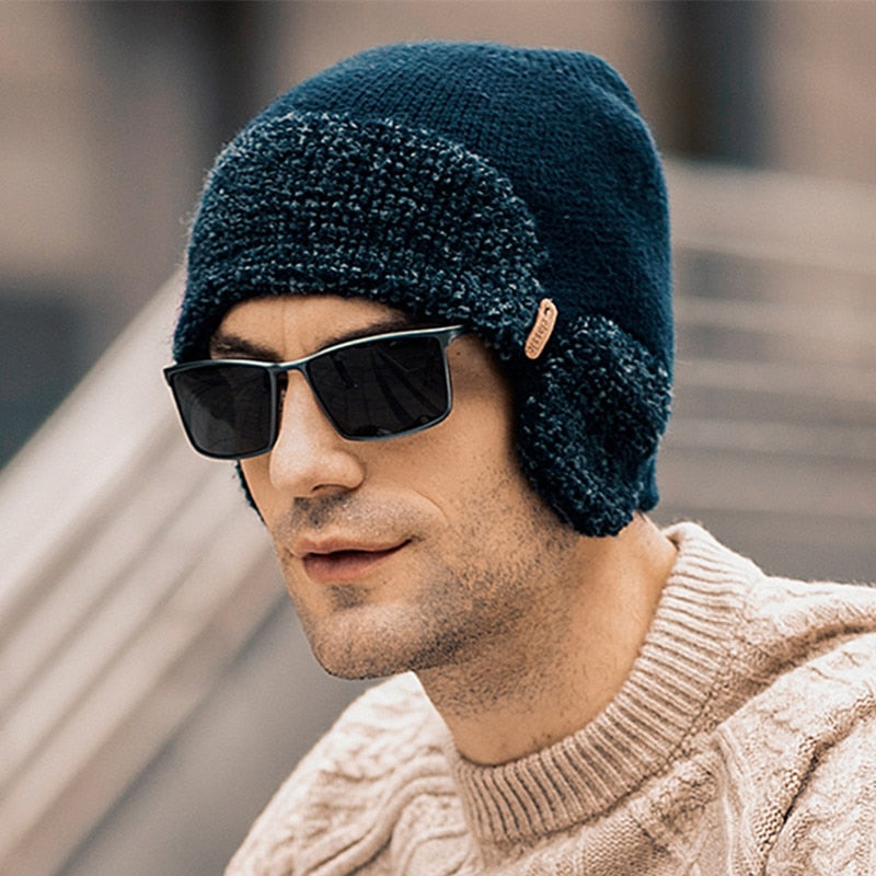 Warme Herren Frauen Wintermütze Fleece Mütze Strickmütze Kappe Hut Unisex Cap