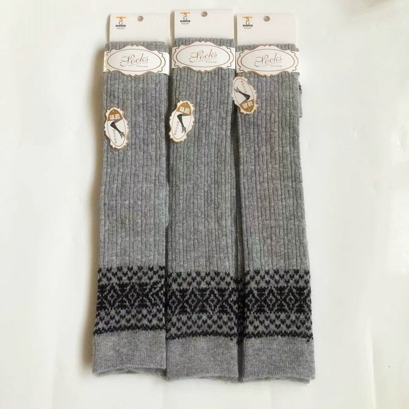Damen Lange Socken Beinwärmer Stulpen Beinlinge Häkeln Kniestrümpfe Overknees