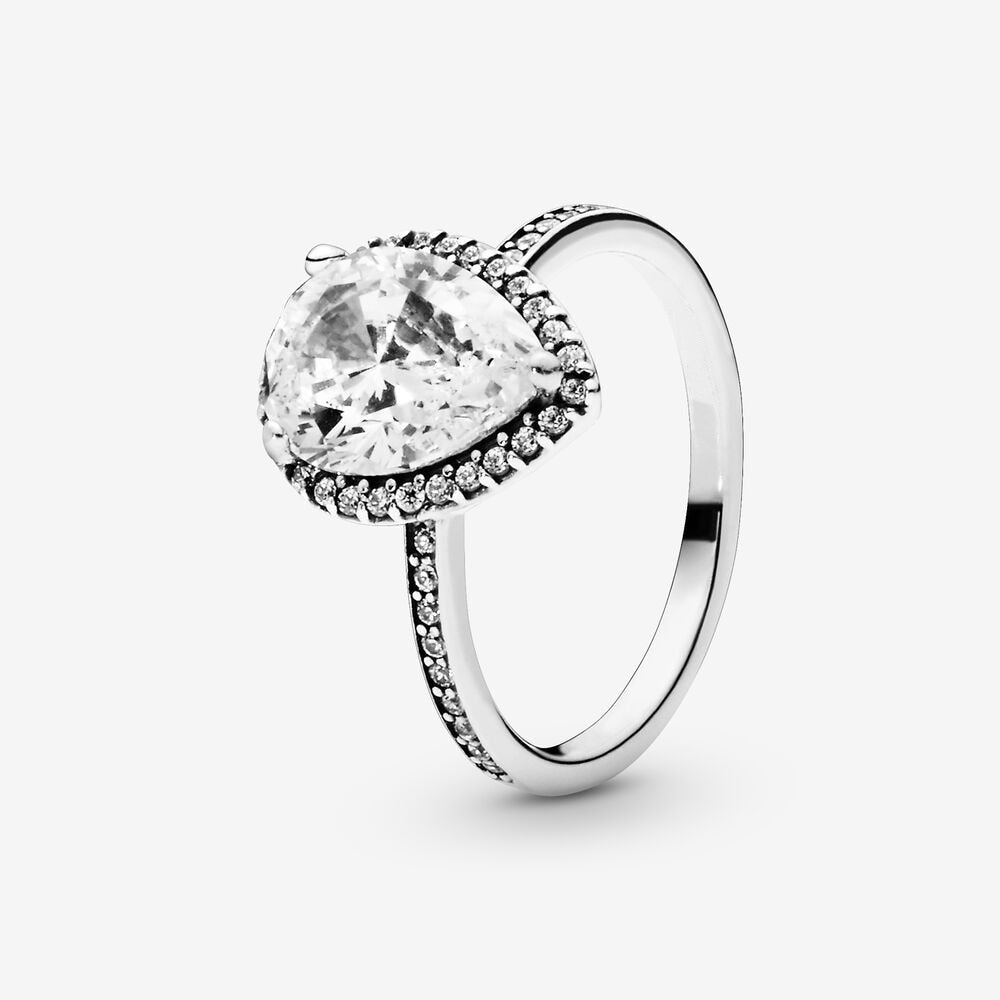 Massiv Sterling Silber 925 Ring filigran Fashion Damenring mit 3A Zirkonia