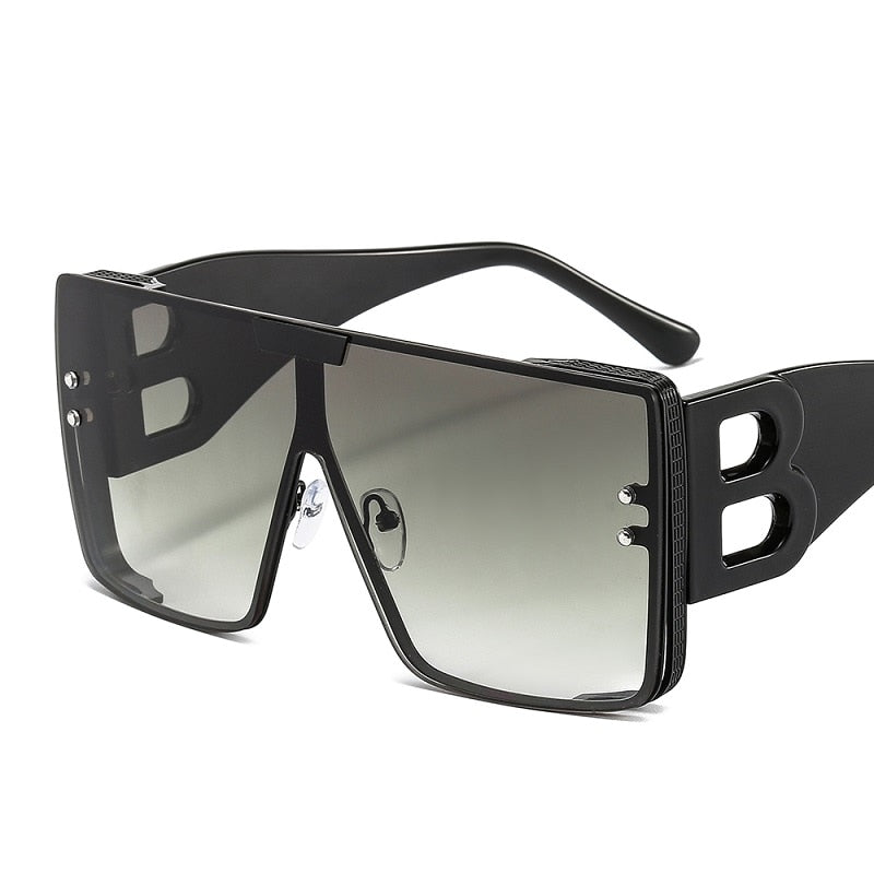 Designer Sonnenbrille Damen Herren Quadratische Übergröße Gläser Vintage UV400