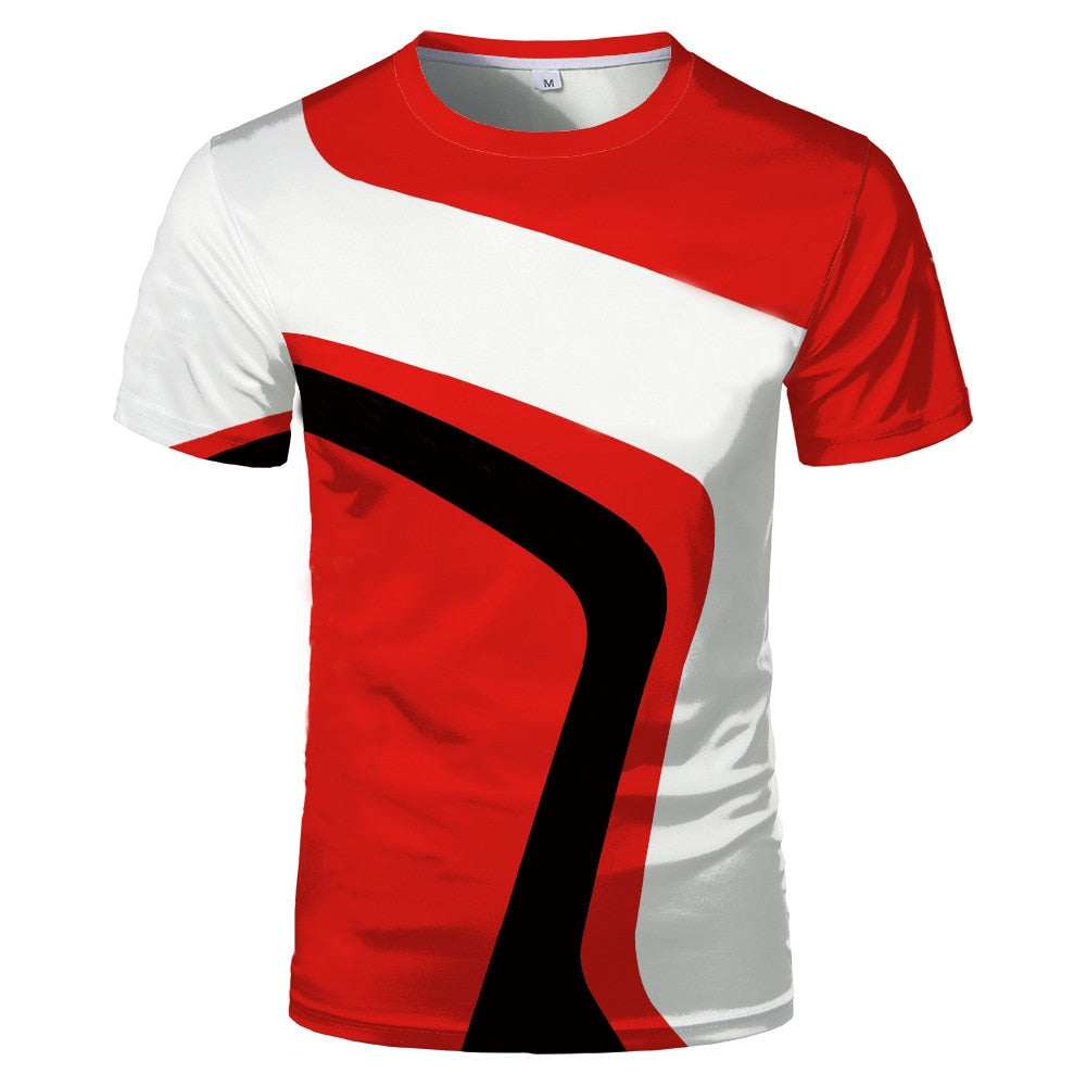 Herren Fashion Trendy 3D T-Shirt Rundhals Unisex Sommer Streetwear