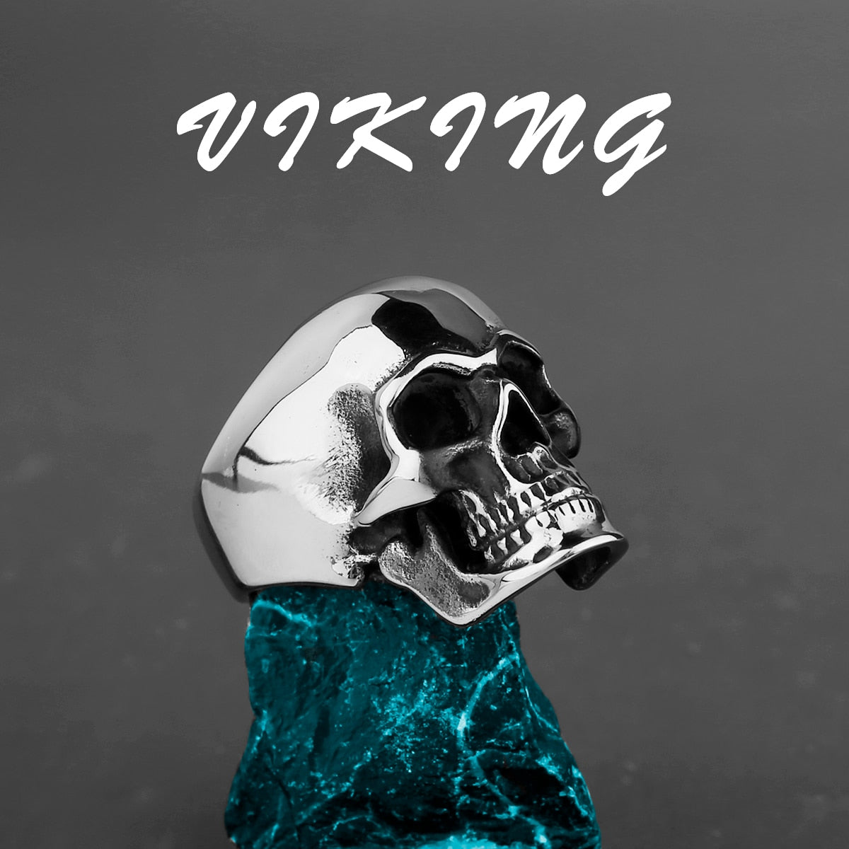Edelstahl Herren & Damen Biker Rocker Spinning Ring Silber Skull Gothic