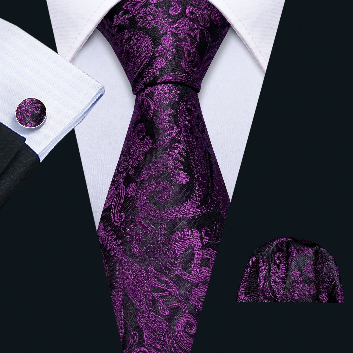 Fashion Seide Krawatte Lila Herren Hochzeit Konfirmation Männer Business