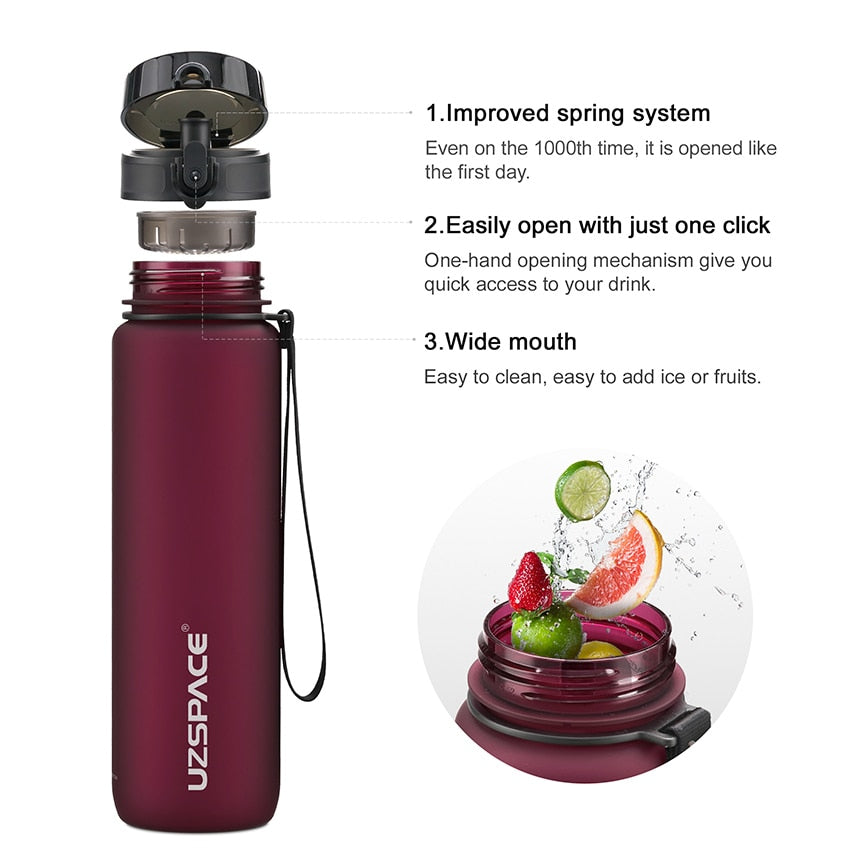 500/800/1000ml Trinkflasche Sportflasche Wasserflasche Getränkeflasche BPA-frei Tritanflasche
