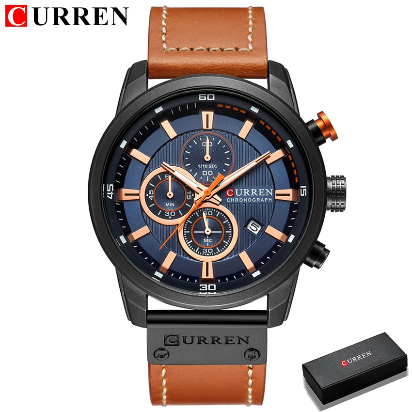 Herren Armbanduhr Silber Schwarz Edelstahl Fashion Luxus Chronograph  Business