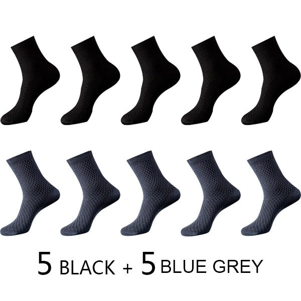 10 Paar Herren Business Socken aus Bambusfaser Atmungsaktives größe 38-45
