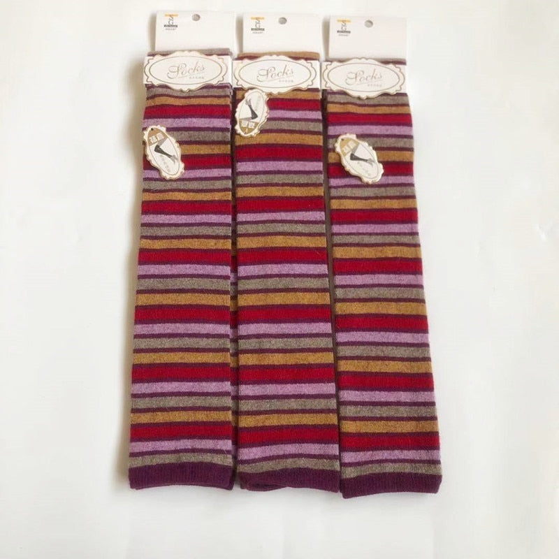 Damen Lange Socken Beinwärmer Stulpen Beinlinge Häkeln Kniestrümpfe Overknees