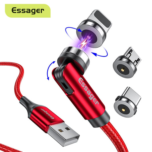 Ladekabel Samsung Handy USB C Typ-C Micro iPhone Huawei Xiaomi Magnet LED Magnetstecker