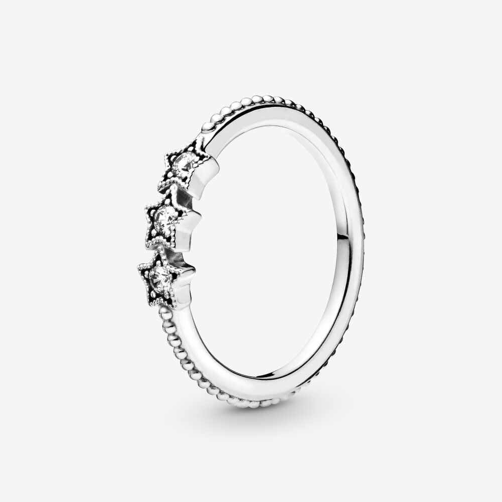Massiv Sterling Silber 925 Ring filigran Fashion Damenring mit 3A Zirkonia