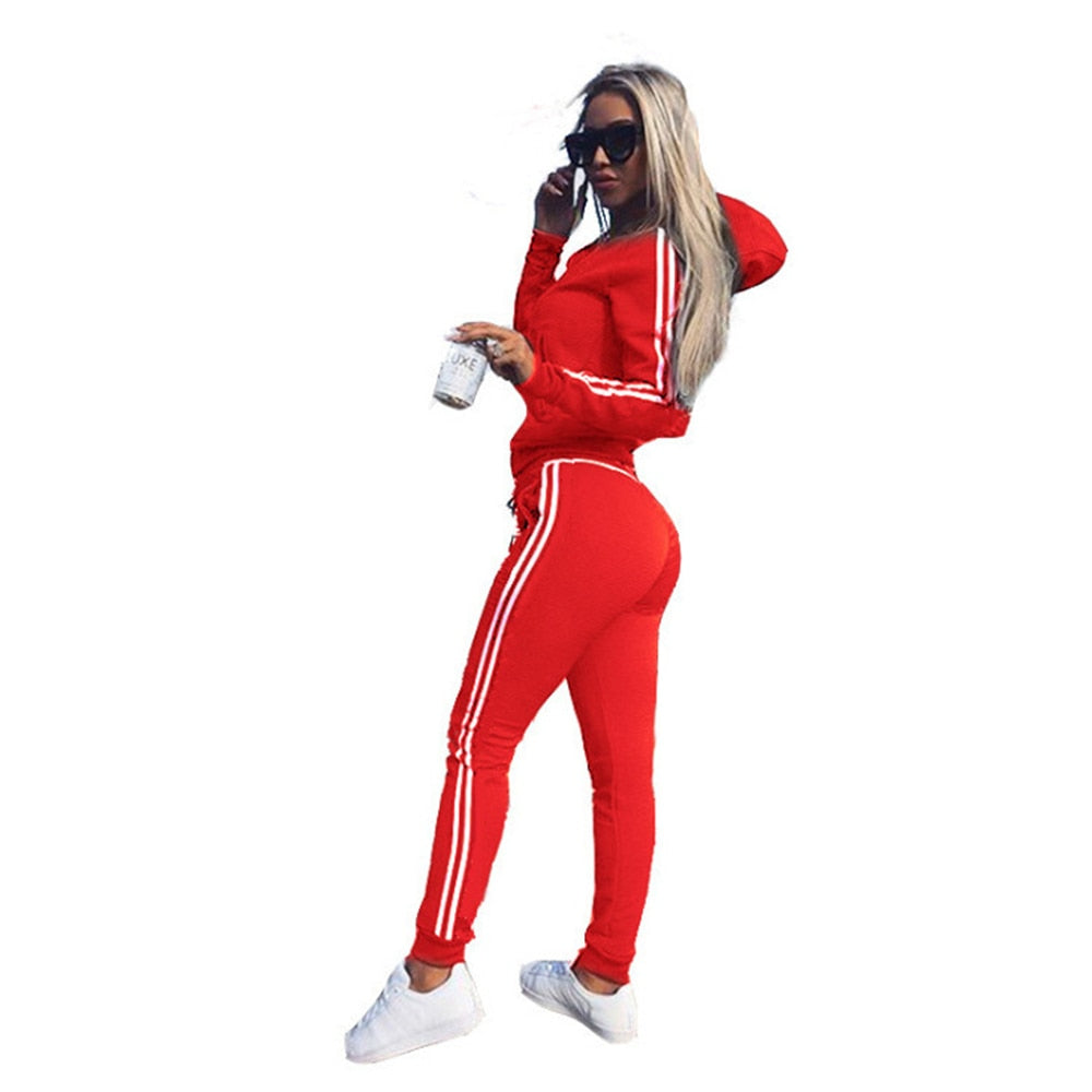 Damen Jogginganzug Jogging Trainingsanzug Fitnessanzug Freizeitanzug Hausanzug