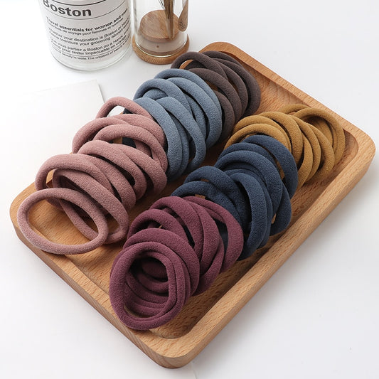 Haargummi Haarband Damen Haar Gummi 50 Stück Schwarz Bunt Zopfgummi Zopf