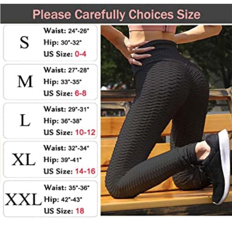 Damen Yoga Leggings Push Up Sport Hose Fitness Gym Stretch Leggins Jogginghose