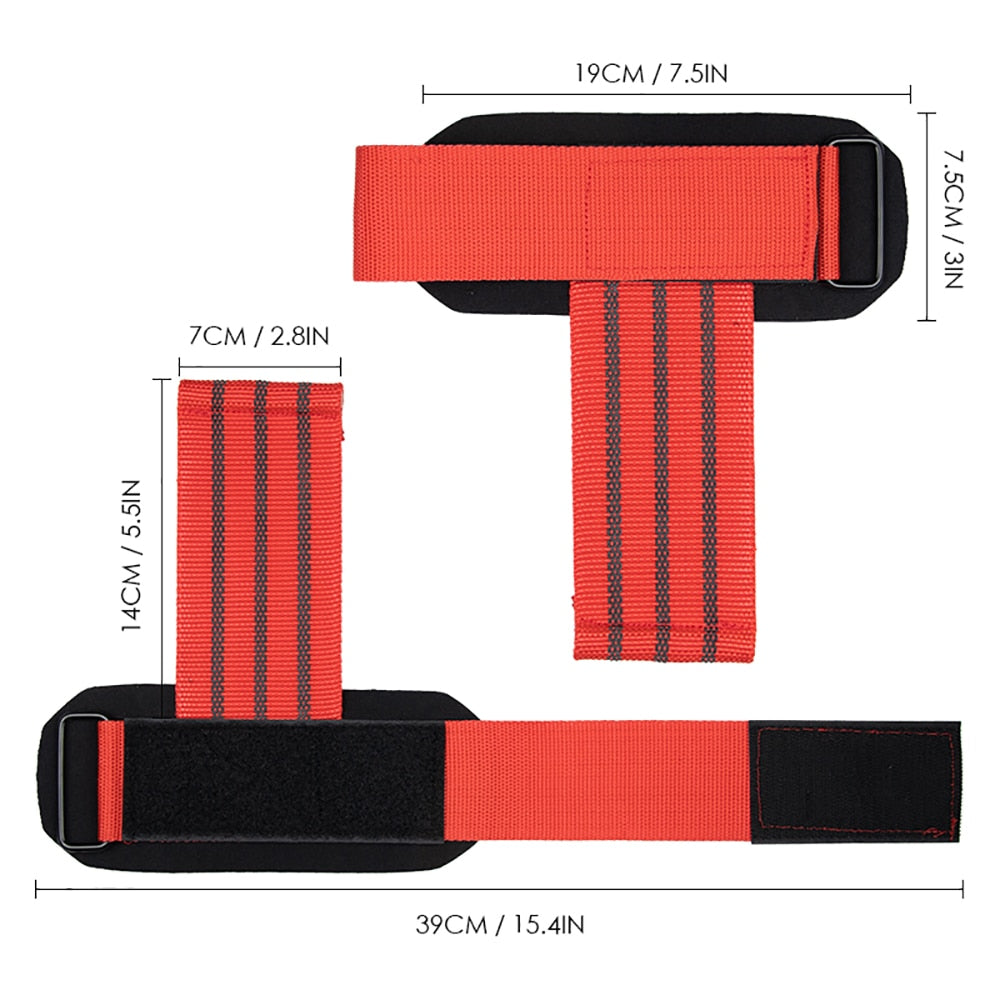Power Lifting Straps Zughilfen gepolstert Kreuzheben Gym Fitness Herren