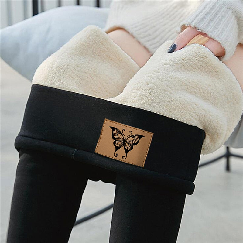 Frauen Winter Warm Thermo Hose Innenfleece Strumpfhose Blickdicht Hosen Leggins