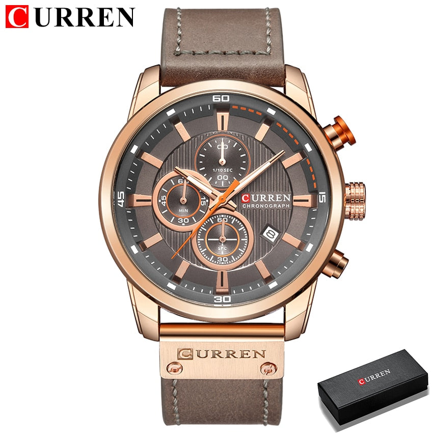 Herren Armbanduhr Silber Schwarz Edelstahl Fashion Luxus Chronograph  Business