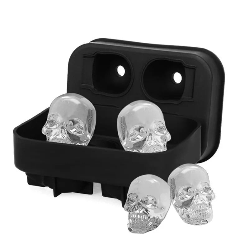 3D Silikon Eiswürfelform Totenkopf Skull Party Eiswürfel Cocktails Whiskey