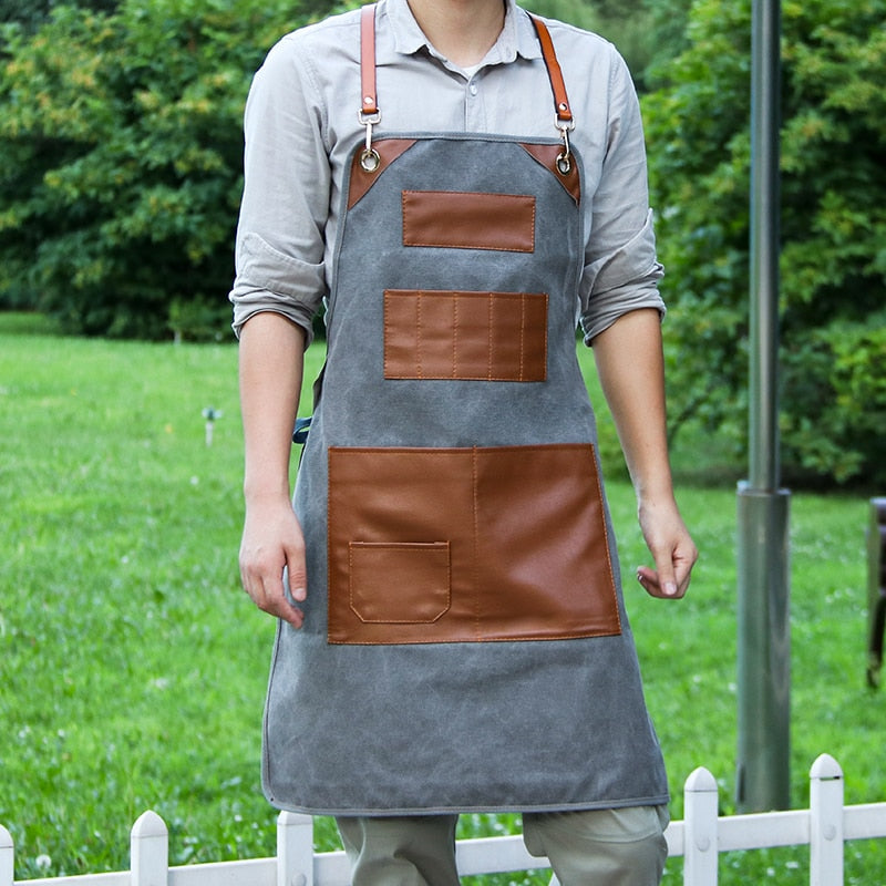 Chef Schürze Kochschürze Kellner Bistroschürze Küchenschürze Grillschürze Latzschürze