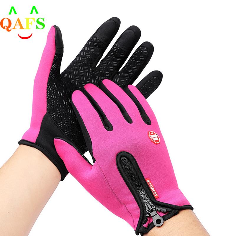 Fahrradhandschuhe Damen Herren Thermo Winter Handschuhe Touchscreen Wasserdicht