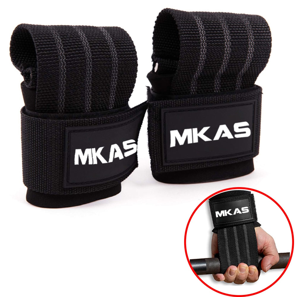 Power Lifting Straps Zughilfen gepolstert Kreuzheben Gym Fitness Herren