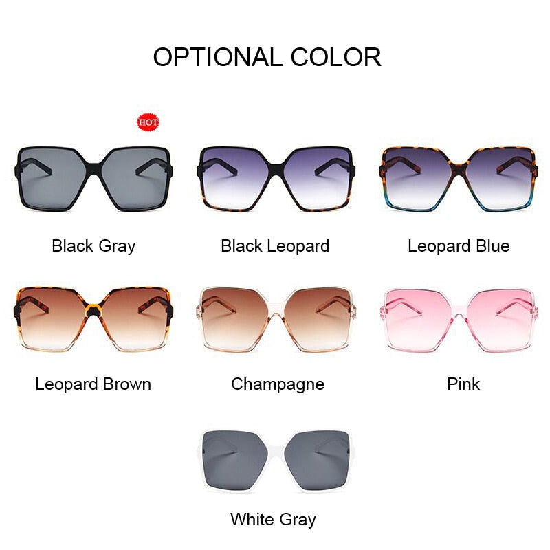 Designer Sonnenbrille Damen Herren Quadratische Übergröße Gläser Vintage UV400