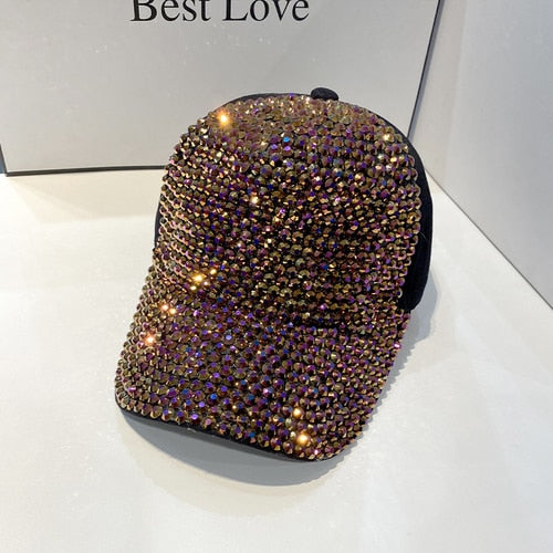 Strass Fashion Cappy Basecap Baseball Cap Mütze Kappe Damen Streetware