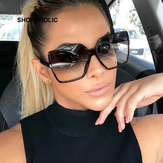 Designer Sonnenbrille Damen Herren Quadratische Übergröße Gläser Vintage UV400