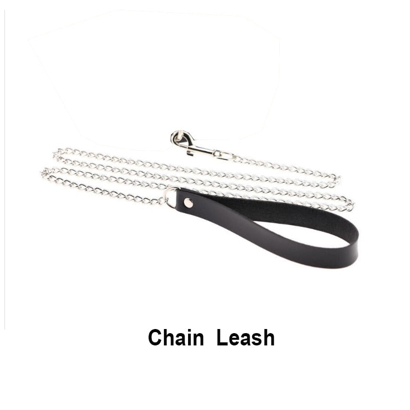 Frauen Sexy Punk Leder Dessous Halsband O-Ring Gürtelschnalle Halskette