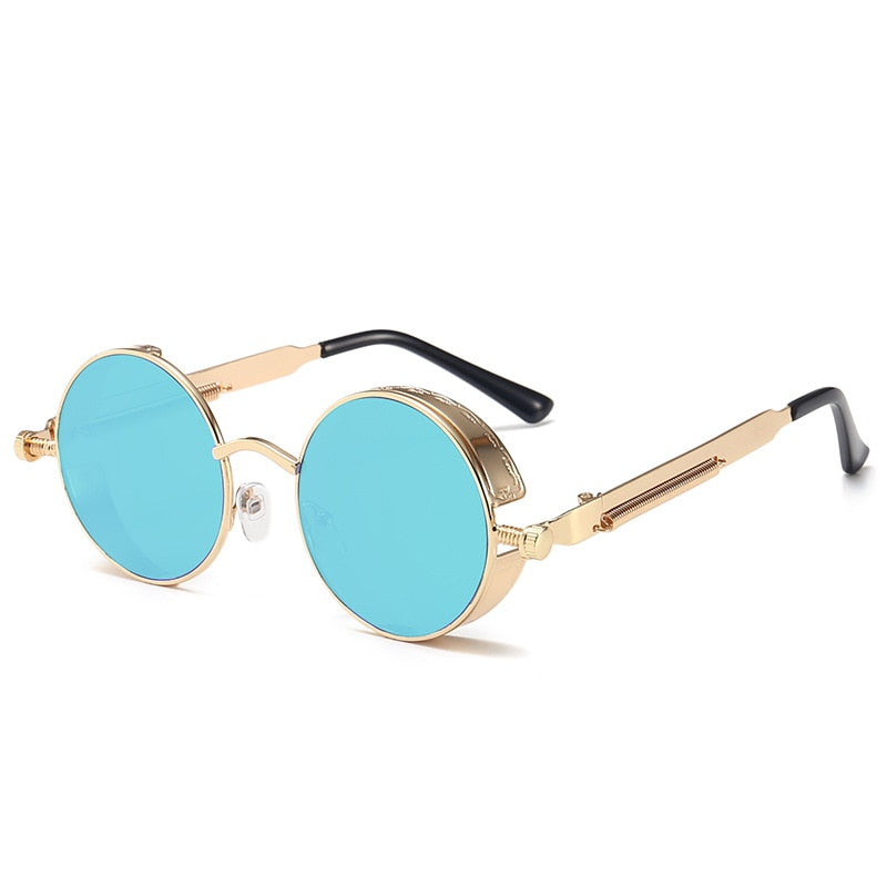 Herren Designer Sonnenbrille Polarisierte Retro Damen Metall Runde Gläser UV400
