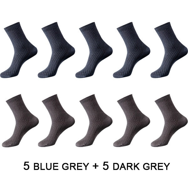 10 Paar Herren Business Socken aus Bambusfaser Atmungsaktives größe 38-45