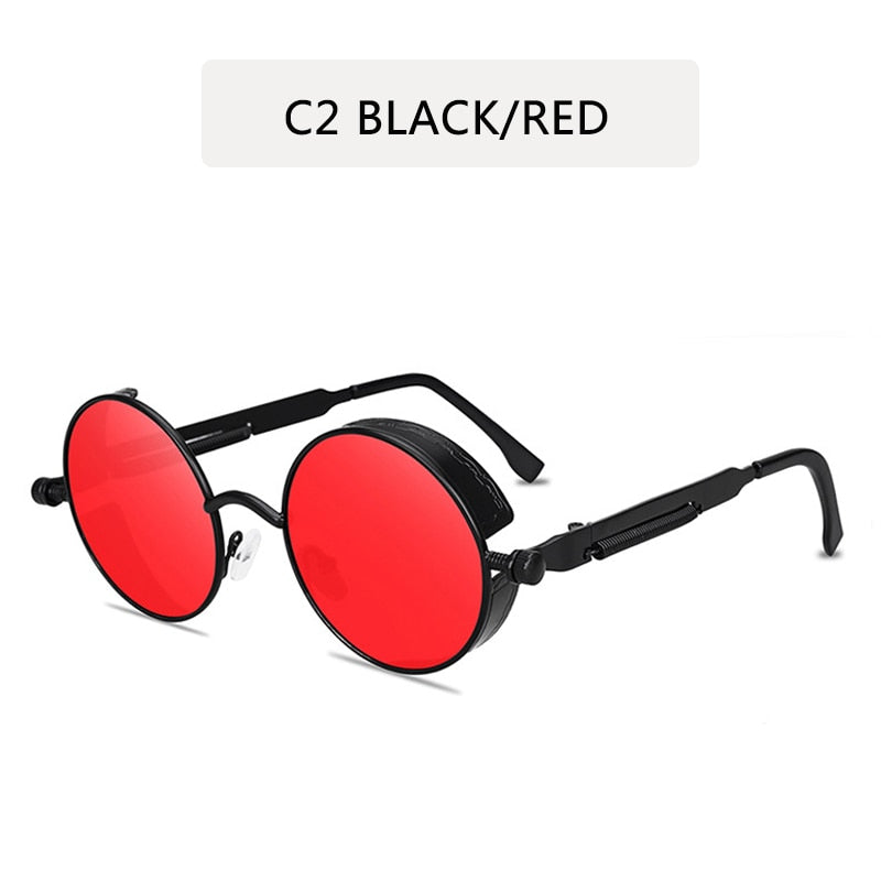 Herren Designer Sonnenbrille Polarisierte Retro Damen Metall Runde Gläser UV400