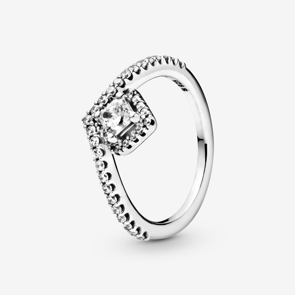 Massiv Sterling Silber 925 Ring filigran Fashion Damenring mit 3A Zirkonia