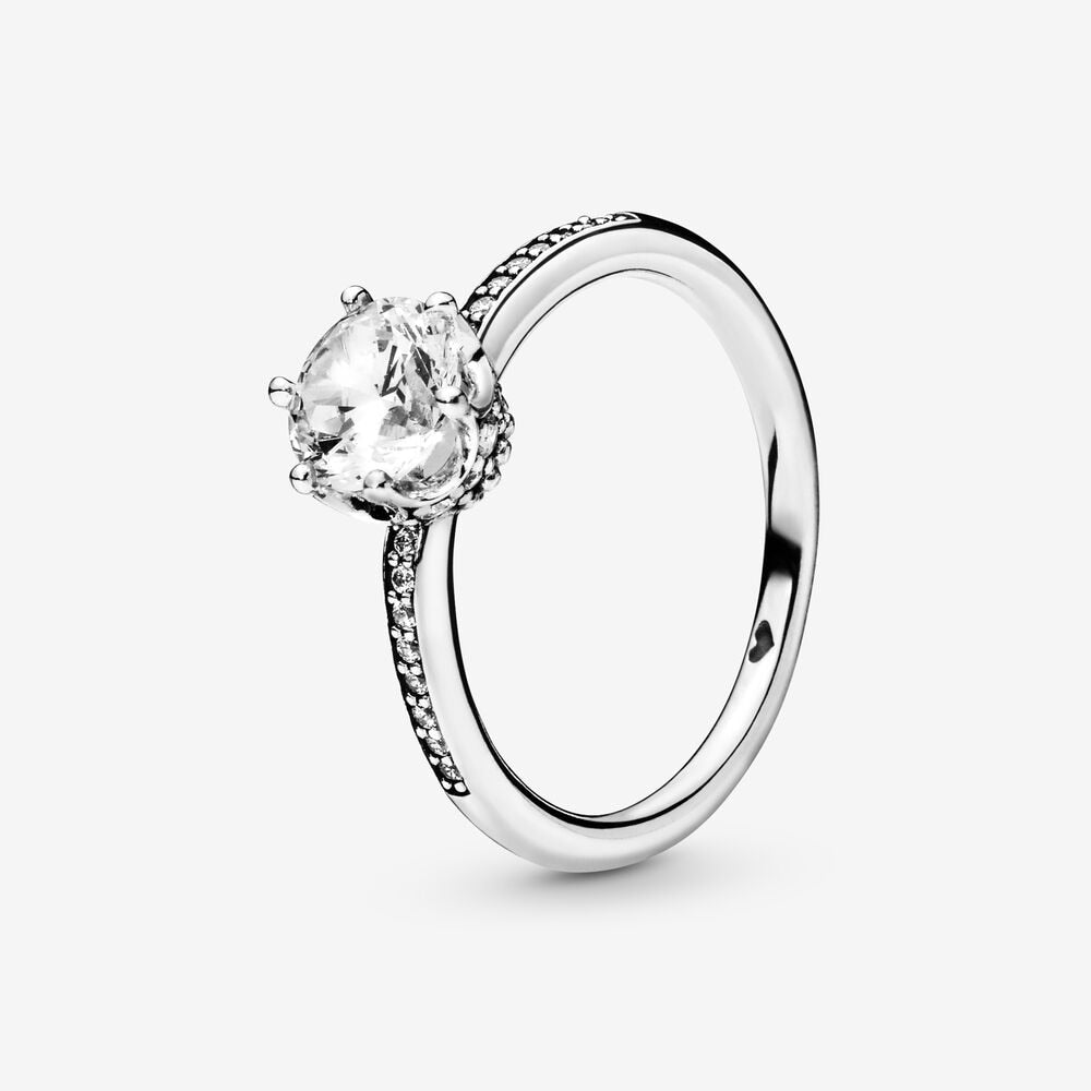 Massiv Sterling Silber 925 Ring filigran Fashion Damenring mit 3A Zirkonia