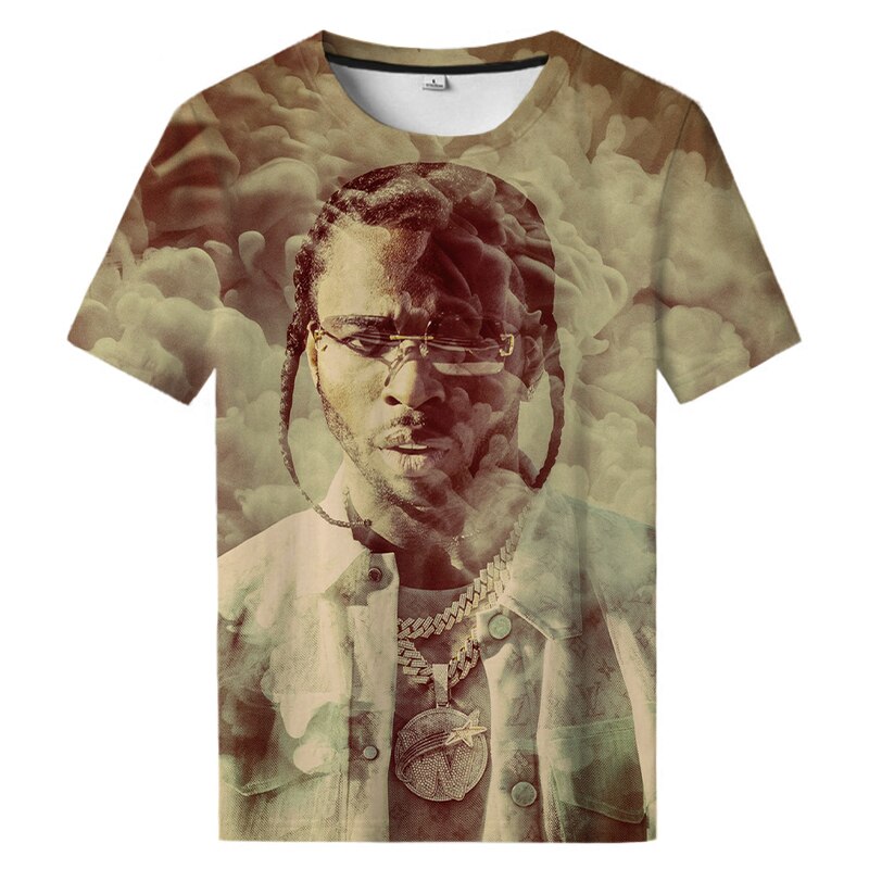 Herren Rapper Pop Smoke 3D T-Shirt Rundhals Unisex Sommer Streetwear