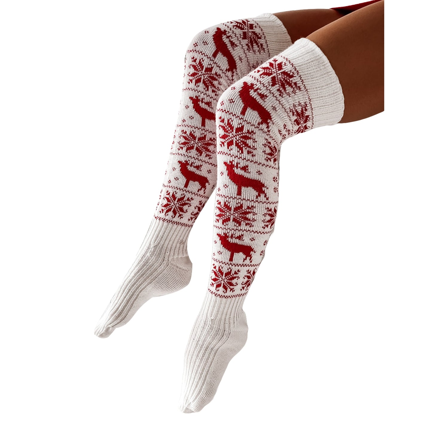 Weihnacht Stulpen Beinwärmer Beinstulpen Beinlinge Häkeln Strümpfe Overknees