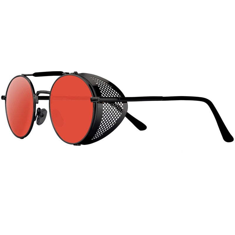 Runde Polarisierte Sonnenbrille Retro Männer Frauen Metall Kreis Fahren Gläser UV400