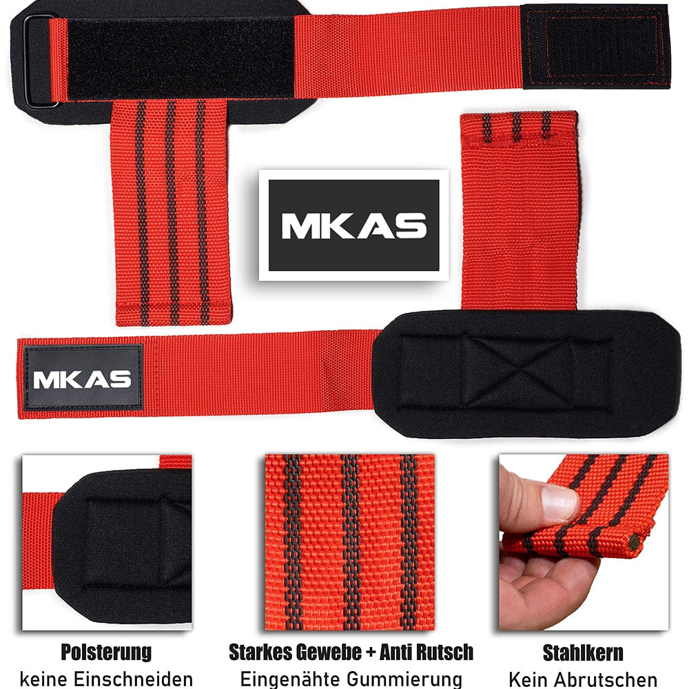 Power Lifting Straps Zughilfen gepolstert Kreuzheben Gym Fitness Herren