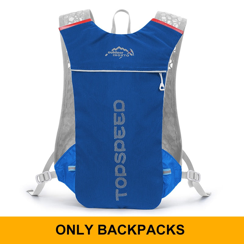 INOXTO trail Ultraleichter Fahrrad Lauf Rucksack mit 5-Liter Trinksystem und Reflektoren