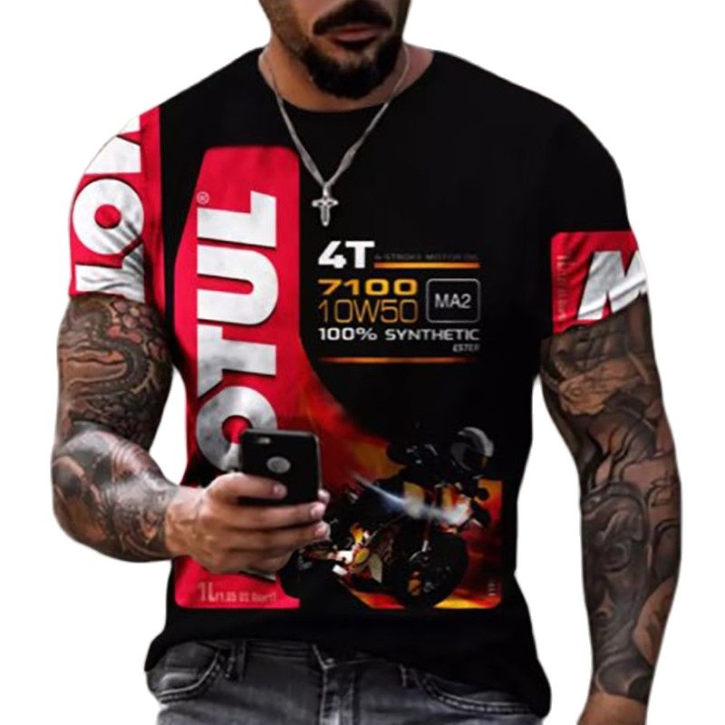 Männer Metal Retro Vintage 3D T-Shirt Rundhals Unisex Sommer Streetwear