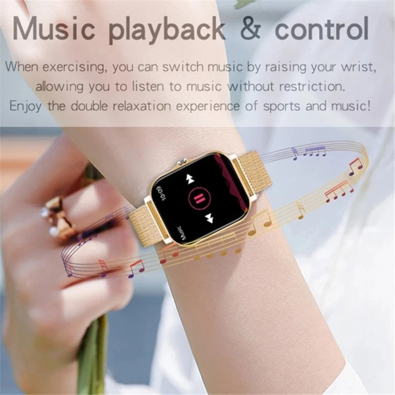 Frauen Smart Watch Männer Farbdisplay Full Touch Fitness Tracker Bluetooth Damen Smartwatch