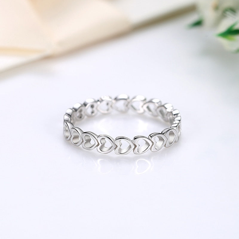 Massiv Sterling Silber 925 Ring filigran Fashion Damenring mit 3A Zirkonia