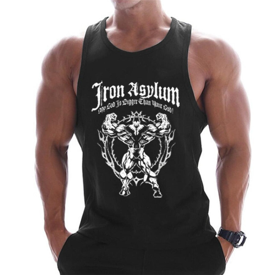Tanktop T-Shirt Muskelshirt Achselshirt Sport Basic Unifarben Herren