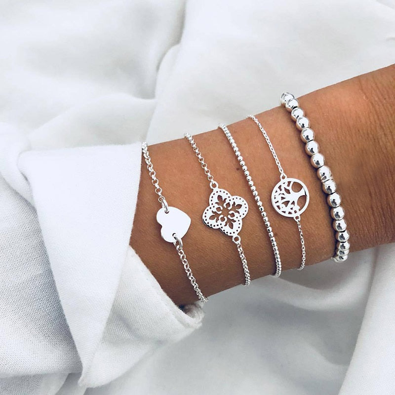 SET Armband Damen  Freundschaftsarmband Yoga Bettelarmbänder Makramee