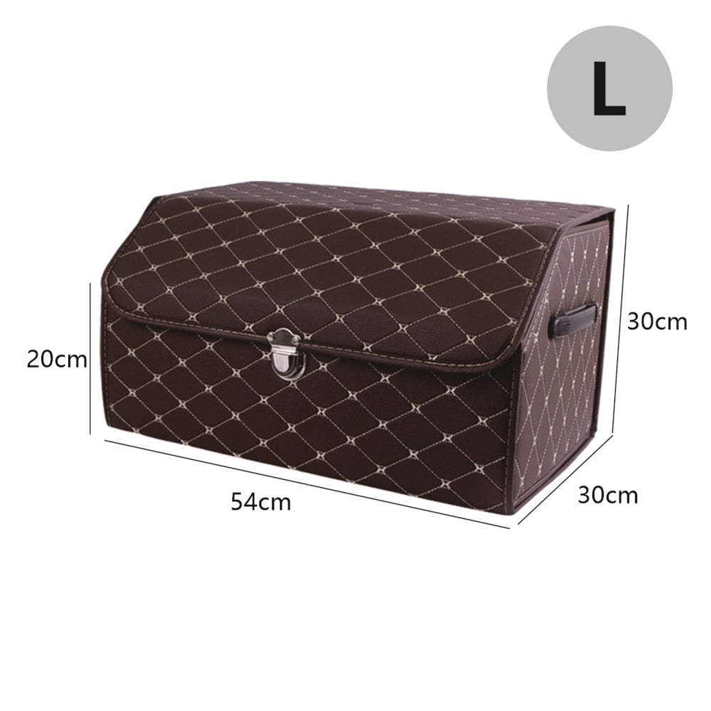 Leder Aufbewahrungsbox Kofferraum Organizer Auto Tasche Klappbarer