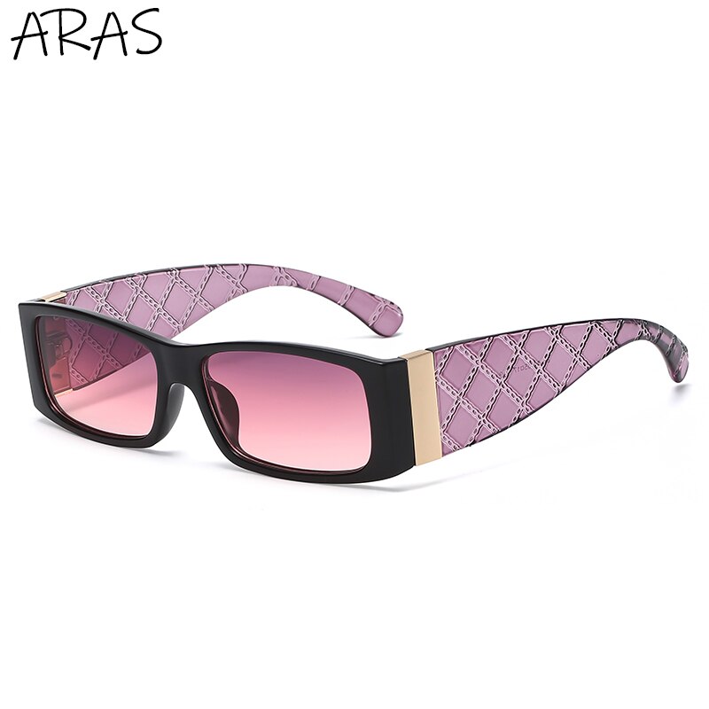 Designer Rechteck Sonnenbrille Damen Quadratische Kleine Gläser Vintage UV400