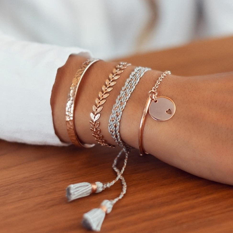 SET Armband Damen  Freundschaftsarmband Yoga Bettelarmbänder Makramee