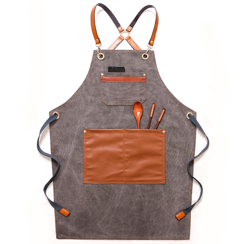 Chef Schürze Kochschürze Kellner Bistroschürze Küchenschürze Grillschürze Latzschürze