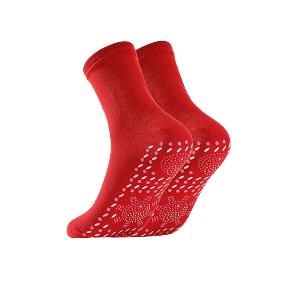 Selbsterwärmende Turmalin-Magnet Socken Therapie Magnetfeldtherapie Fußmassage