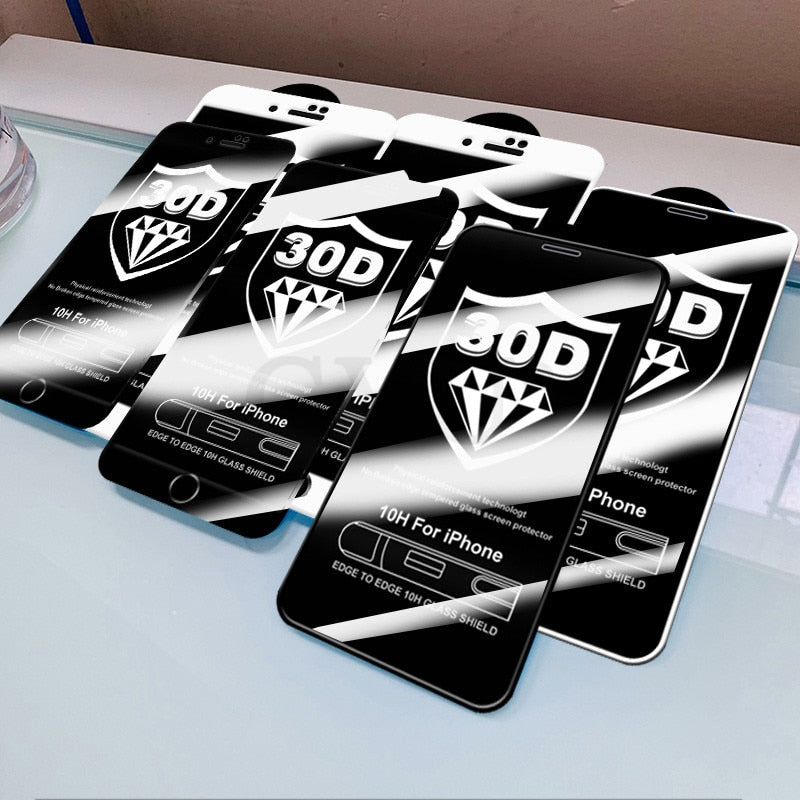 30D Panzerglas Gehärtetes Glas Schutz Glas iPhone 14 13 12 11 XR X S Pro Max
